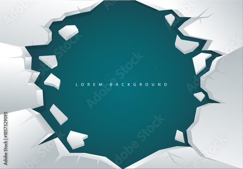 Minimal Frozen Ice Crack Background for Design Template