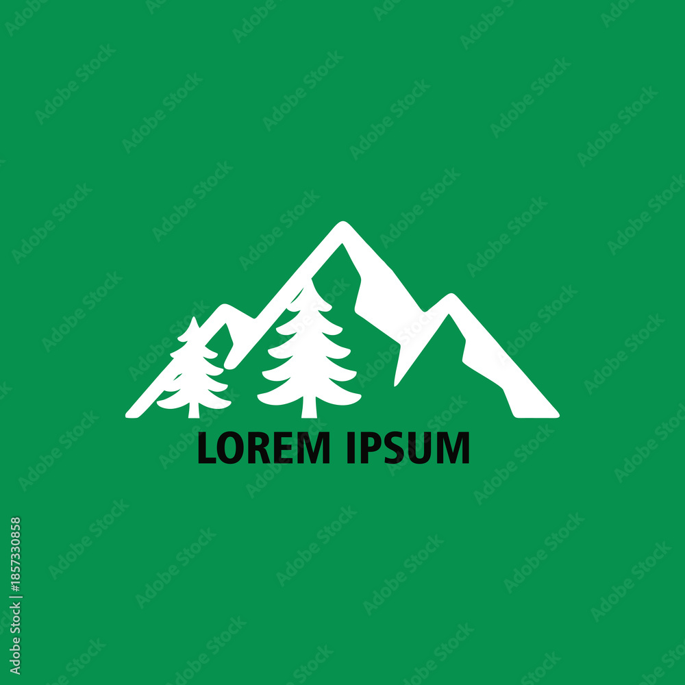 Obraz premium mountain and spruce
