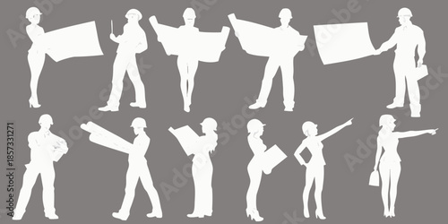 Silhouettes of people waving flags and gesturing in a dark background