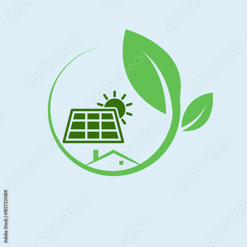 Solar panel power plant renewable energy sustainable energy generation with windmill wind fans electricity system