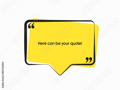 Speech bubble. Space for quote text, frame message