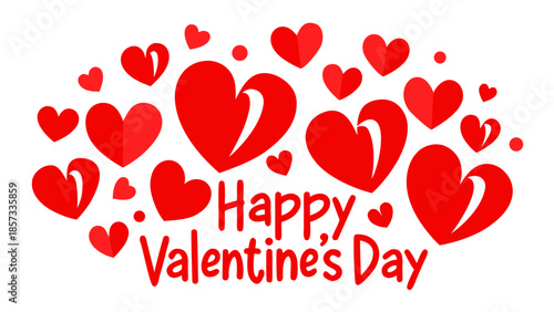 Happy valentine's day hearts