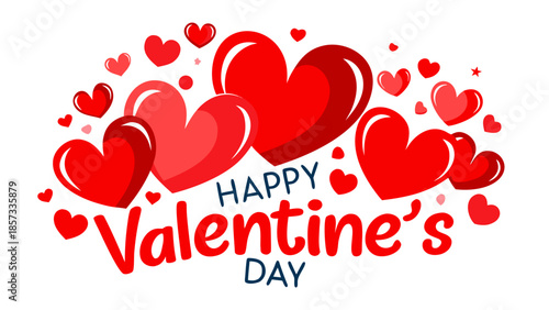 Happy valentine's day hearts