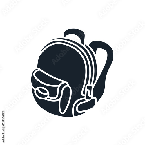 backpack icons minimalist flat style design. backpack Vector illustration on white background