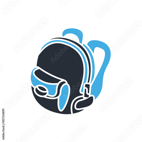 backpack icons minimalist flat style design. backpack Vector illustration on white background