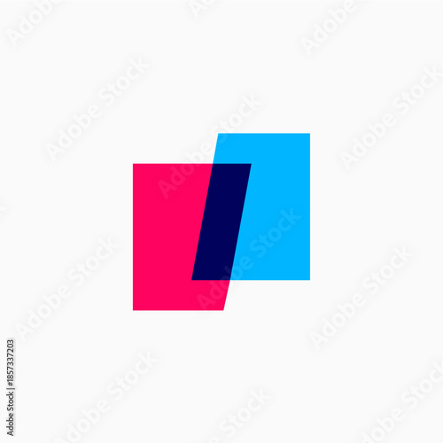 Free Download i letter mark square logo vector icon illustration - GFXLoad