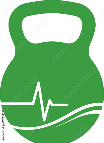 silhouette image of a kettlebell exercise tool