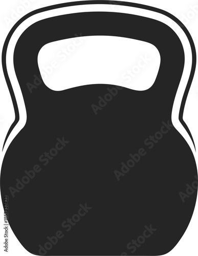 silhouette image of a kettlebell exercise tool