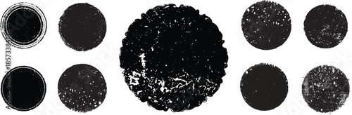 Grunge post Stamps Collection, Circles. Banners, Insignias , Logos, Icons, Labels and Badges Set . vector distress textures.blank shapes.