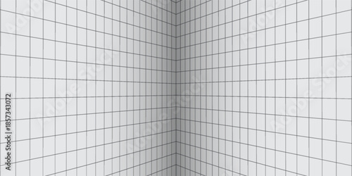 Abstract frame landscape. Vector perspective grid. 3d mesh