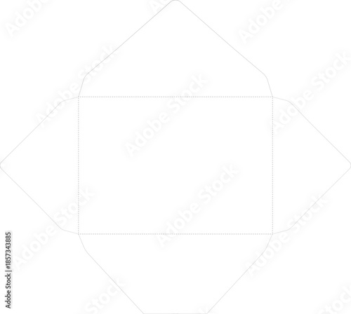 Blank template, envelope, vector, silhouette.