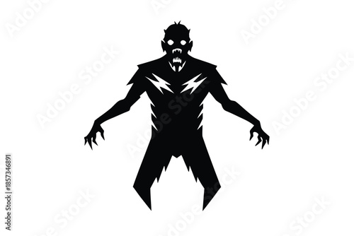 zombie vector icon silhouette