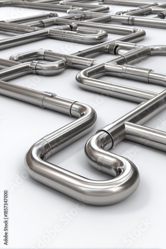 Complex Network Of Metal Pipes