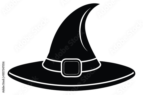 witch hat vector icon silhouette