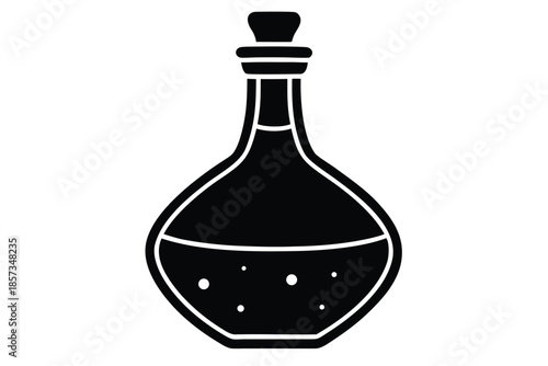 potion bottle vector icon silhouette
