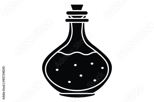potion jar vector icon silhouette