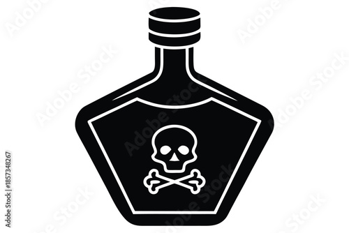 poison bottle vector icon silhouette