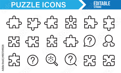 Decision making and problem solving outline icons