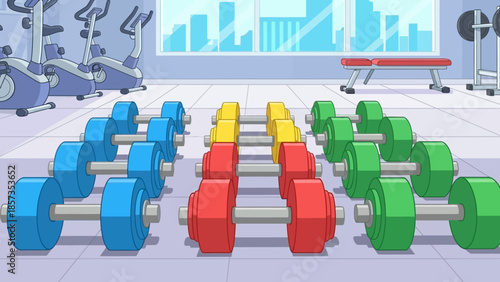 Colorful Conference Room Seating for Business Presentation.