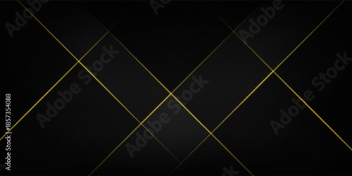 Abstract Luxury background.  polygonal pattern. black and gold lines. Vector illustration.