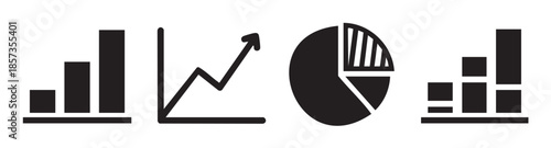 Data visualization charts and graphs icons are essential tools for presenting complex information clearly and effectively in various business contexts.