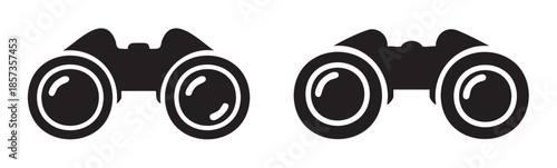 Binoculars icon symbol vector illustration design element representing exploration, discovery, observation, and adventure, perfect for navigation or search concepts.