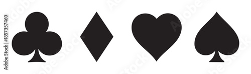 Playing card suits clubs diamonds hearts spades are iconic symbols used in various games and gambling activities, representing different values and strategies.