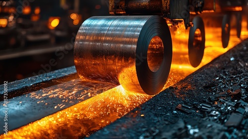 Rows of gleaming, galvanized steel, meticulously aligned on the conveyor belt of a factory, cast an industrial light that highlighted their metallic textures, hinting at the manufacturing process 