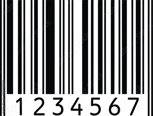 Barcode With Numbers Retail Vector Illustration