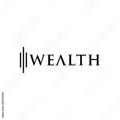 wordmark logo of wealth an increase design