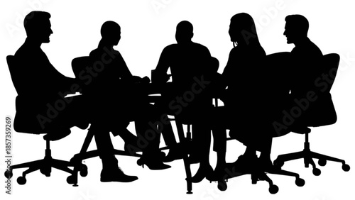 Business professionals in a meeting discussing strategies and ideas in an office setting