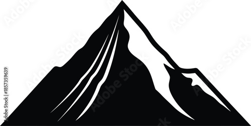 Mountain Peak Silhouette Nature Vector Illustration