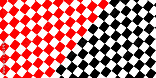 Black and white checkered pattern, Checkerboard seamless pattern