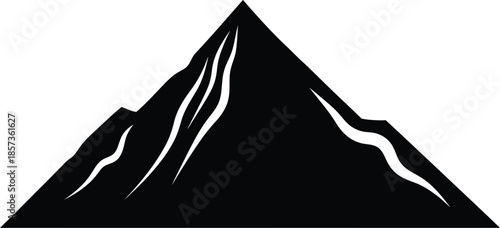 Mountain Peak Silhouette Landscape Vector