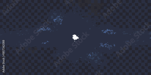 Abstract digital illustration with scattered white pixels on a dark blue background