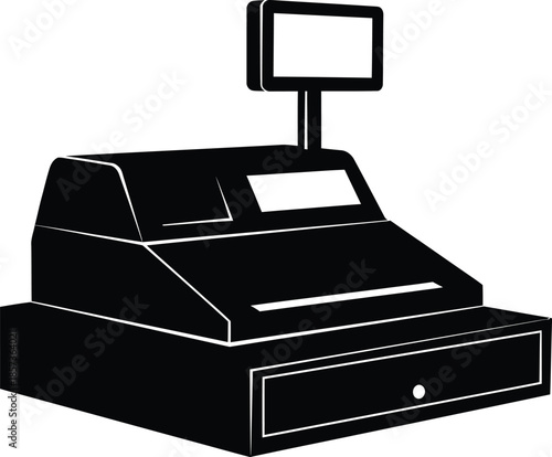 Cash Register Retail Business Vector Illustration