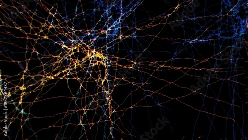 Neural network connections forming abstract brain synapses