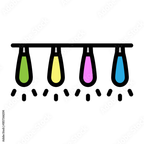 Light Strings Vector Filled Icon Design