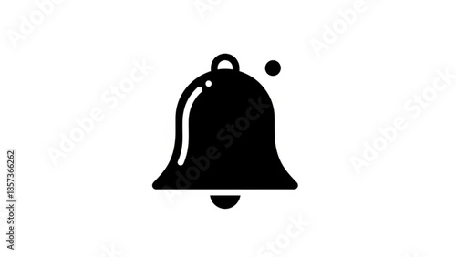 Notification Alert: A simple black bell icon, elegantly designed against a clean background, instantly conveys the concept of alerts, reminders, and important messages.