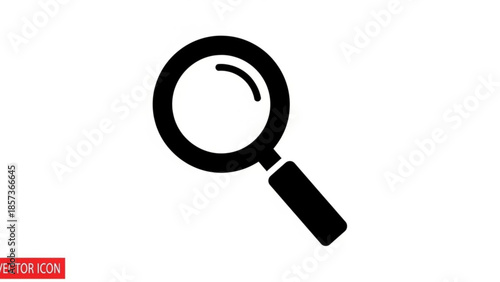 Magnifying Glass Icon: A close-up shot of a magnifying glass, a tool for clarity and focus.
