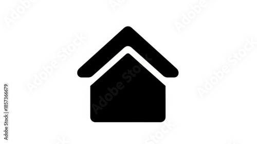 Simple House Icon: A clean, minimalistic house icon against a simple backdrop, symbolizing home, shelter, and security.