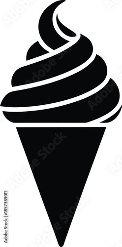 Ice Cream Cone Silhouette