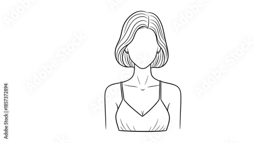 An illustrated portrait of a woman with a minimalist style and clean lines