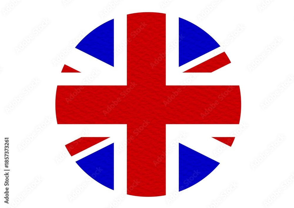 Obraz premium Great Britain Flag Vector Button Template Design Illustrator