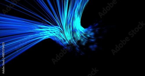 Fractals blue lines shining