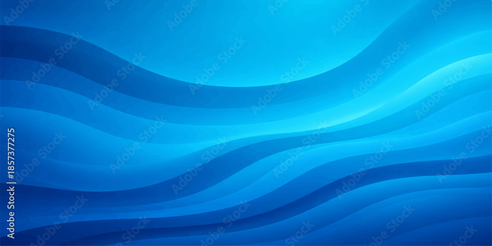 Fototapeta premium Blue abstract wave background with flowing lines and soft textures