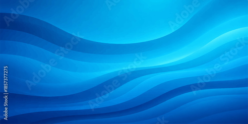 Blue abstract wave background with flowing lines and soft textures