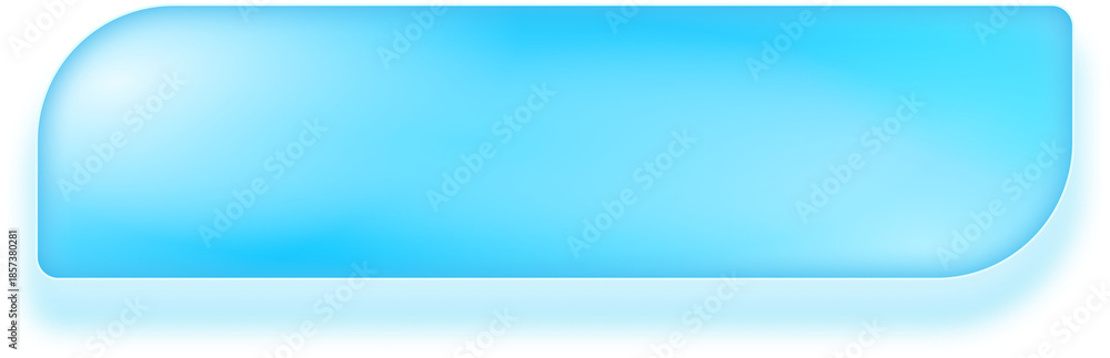 Fototapeta premium Long blue 3d glossy pill button bar for navigation menu