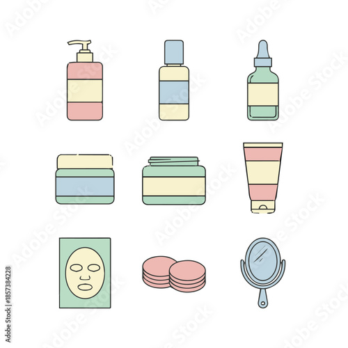 Skincare Routine Step Icons