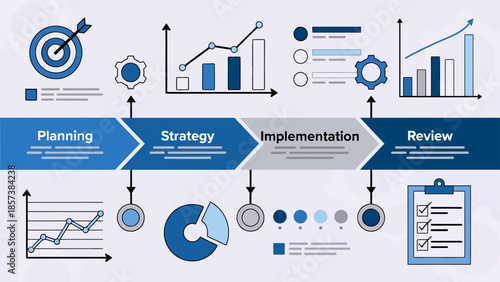Business Planning and Strategy Flat Infographic Vector